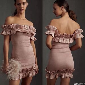 V. Chapman Off the Shoulder Mini Dress